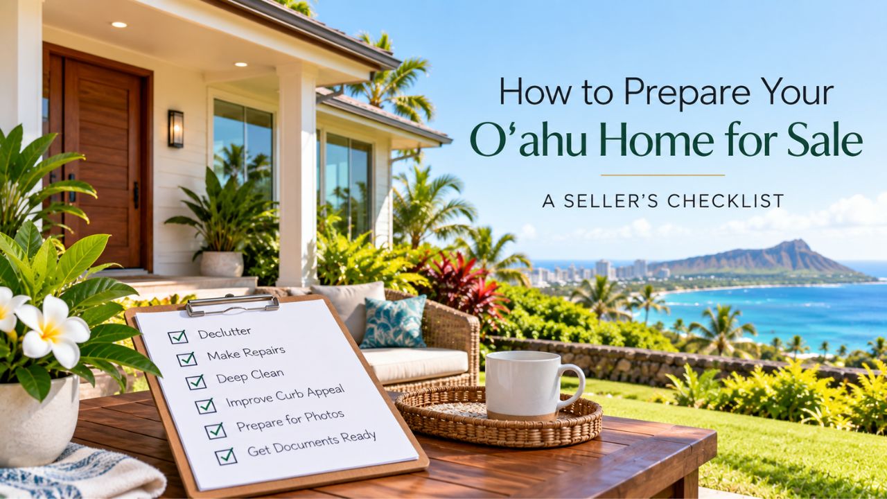Tropical Oʻahu home exterior ready for sale