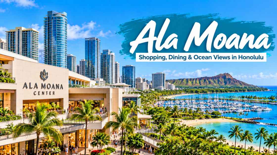 Ala Moana Honolulu walkable neighborhood near shopping and beach