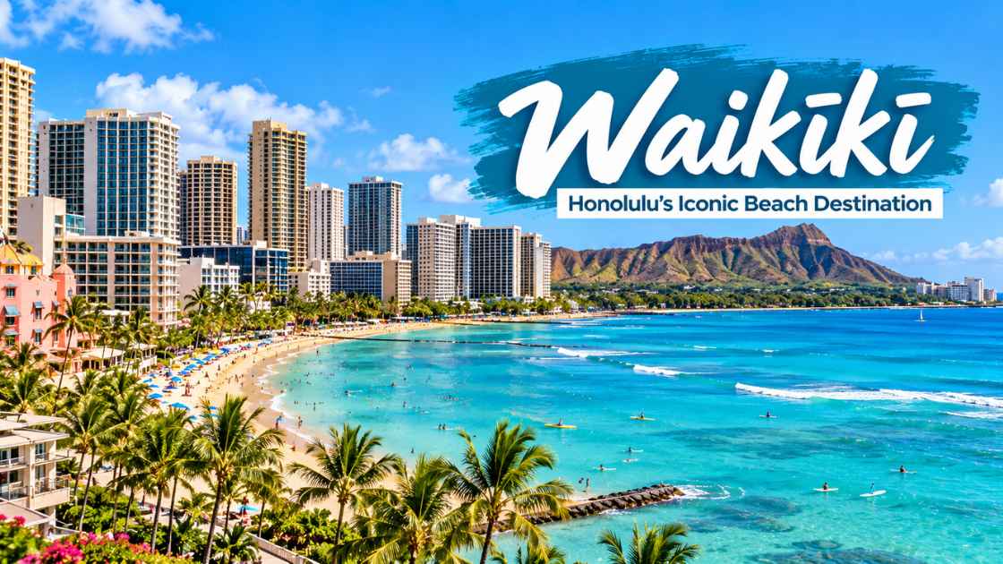 Waikīkī Honolulu walkable neighborhood near shops and beach